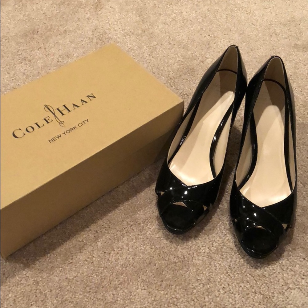 Cole Haan Black Open-toe High Heel